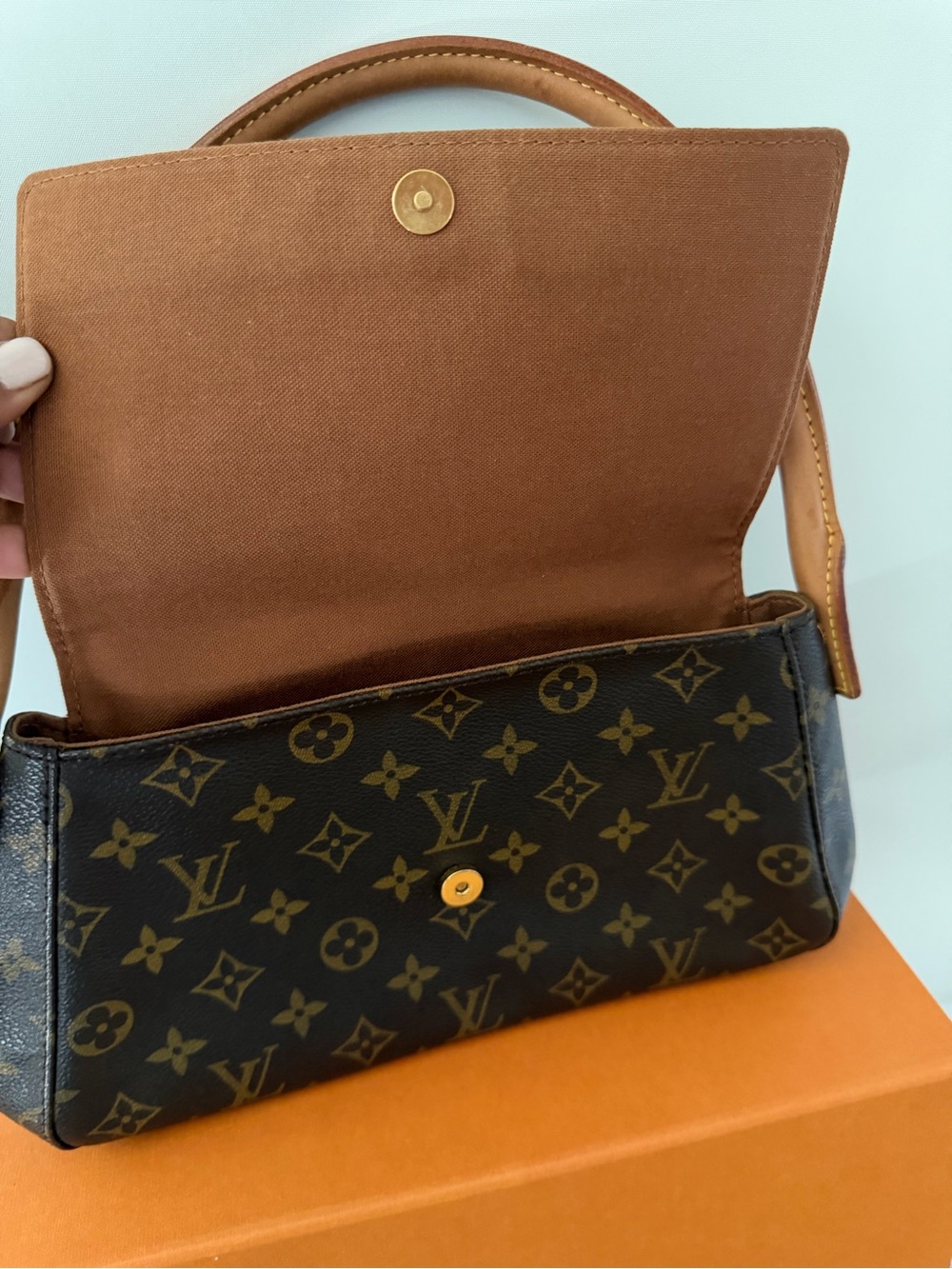 Louis Vuitton Monogram Canvas Brown and Tan Shoulder Bag